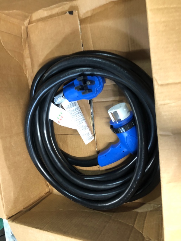 Photo 2 of 50AMP RV Power Cord RV Extension Cord blue 15FT