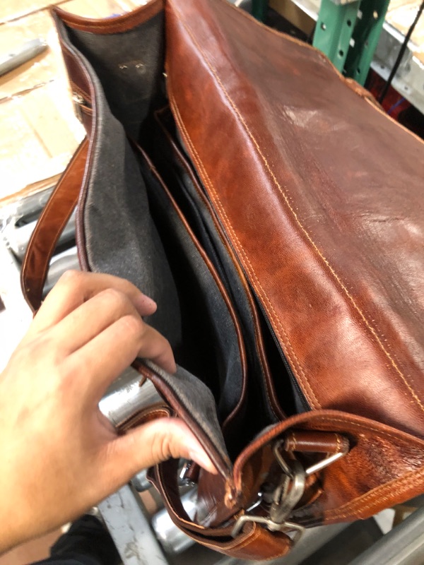 Photo 4 of Handmade World Leather Messenger Bags For Men Women 18" Mens Briefcase Laptop Bag Computer Satchel (13" X 18")