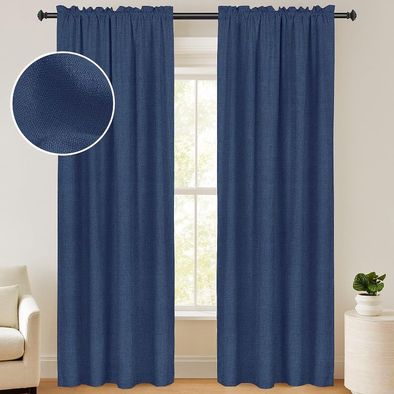 Photo 1 of *COLOR IS BLACK*Novecozy 100% Blackout Curtains 50W x 108L inch x 2 Panels BLACK