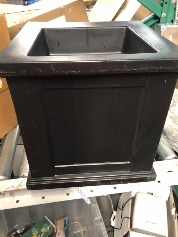 Photo 2 of *PREV USED-MINOR DAMAGE FIXABLE*Mayne Cape Cod 20in Square Planter - Black - 20in L x 20in W x 20in H - with 8.7 Gallon 