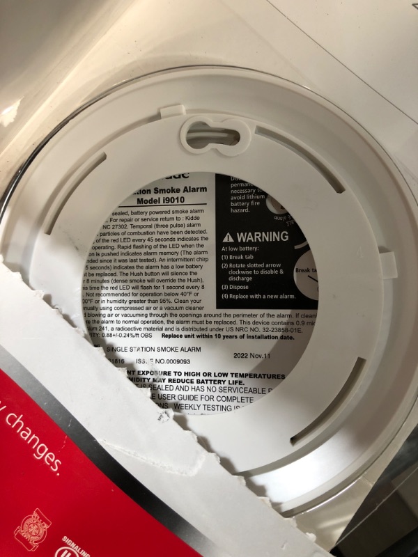 Photo 2 of 10 Year Worry-Free Smoke Detector, Lithium Battery Powered, Smoke Alarm