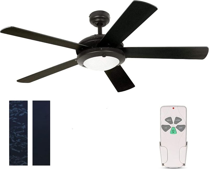 Photo 1 of [Notes] 52 Inch Modern Style Indoor Ceiling Fan with Dimmable Light Kit and Remote Control