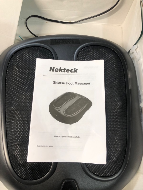 Photo 1 of Nekteck Foot Massager with Heat, Shiatsu Heated Electric Kneading Foot Massager Machine 