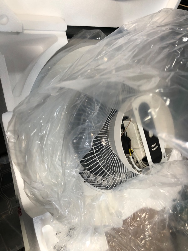 Photo 1 of ILAHUI 18" Ceiling Fan with Lights, Modern Enclosed Bladeless Ceiling Fan, Dimmable LED 3 Speeds 3 Color Timing with Remote Control, Semi Flush Mount Low Profile Ceiling Fan