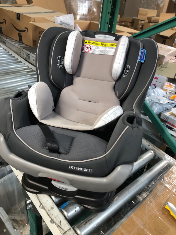 Photo 2 of Graco Extend2Fit Convertible Car Seat, Ride Rear Facing Longer with Extend2Fit, Gotham 2-in-1