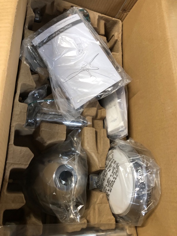 Photo 1 of *USED* reiga 52-in Silver Ceiling Fan with Dimmable LED Light Kit