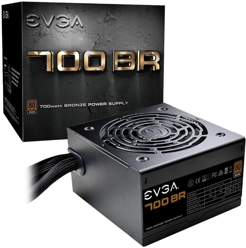 Photo 1 of EVGA 700 BR, 80+ Bronze 700W, 3 Year Warranty, Power Supply 100- BR-0700-K1 100-BR-0700-K1
