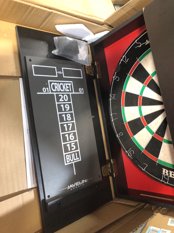 Photo 2 of EastPoint Sports Bristle Dartboard and Cabinet Sets- Features Easy Assembly - Complete with All Accessories Belmont Dartboard with Cabinet