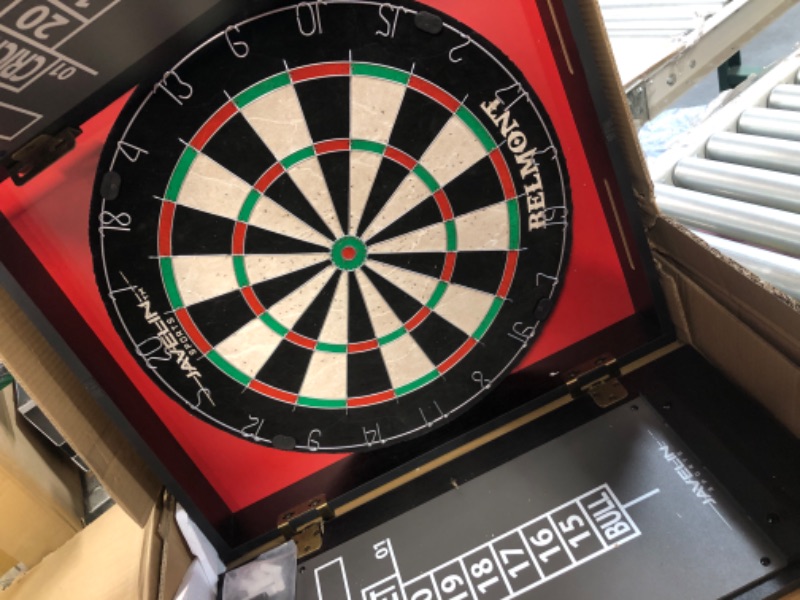 Photo 3 of EastPoint Sports Bristle Dartboard and Cabinet Sets- Features Easy Assembly - Complete with All Accessories Belmont Dartboard with Cabinet