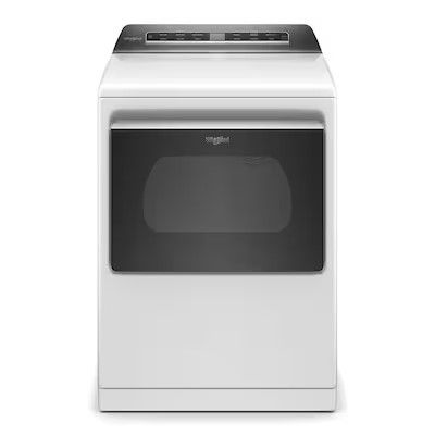 Photo 1 of Whirlpool Smart Capable 7.4-cu ft Steam Cycle Smart Electric Dryer (White) ENERGY STAR