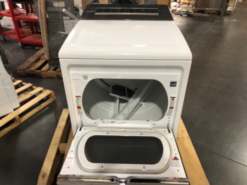 Photo 5 of Whirlpool Smart Capable 7.4-cu ft Steam Cycle Smart Electric Dryer (White) ENERGY STAR