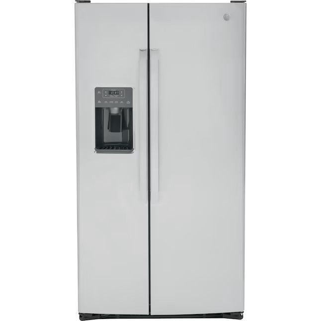 Photo 1 of GE 25.3-cu ft Side-by-Side Refrigerator with Ice Maker (Stainless Steel) ENERGY STAR