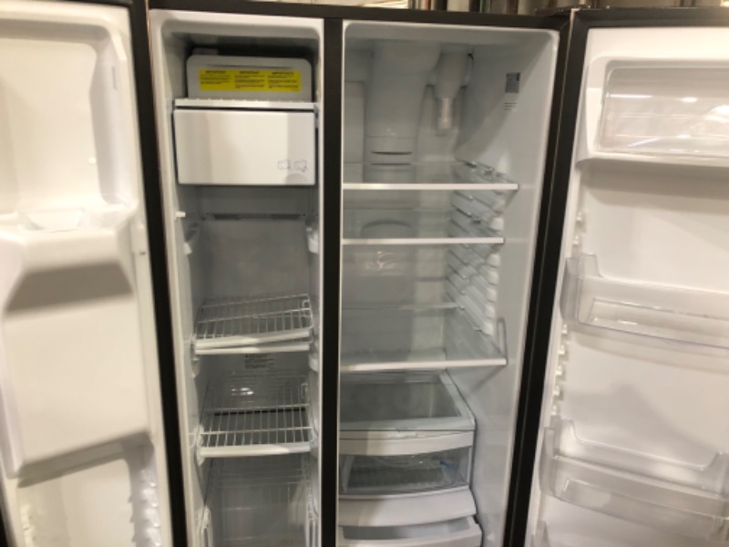 Photo 2 of GE 25.3-cu ft Side-by-Side Refrigerator with Ice Maker (Stainless Steel) ENERGY STAR