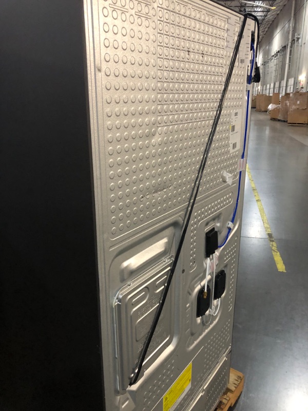Photo 5 of Samsung Bespoke 28.8-cu ft 4-Door Smart French Door Refrigerator with Dual Ice Maker and Door within Door (Morning Blue with White Glass Panels) ENERGY STAR