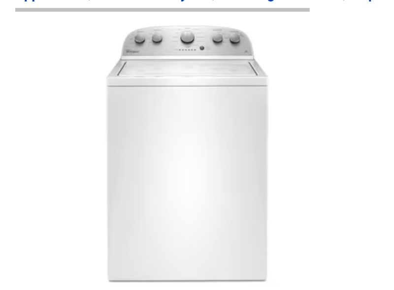 Photo 1 of **PARTS ONLY** Whirlpool 3.5-cu ft High Efficiency Agitator Top-Load Washer (White)