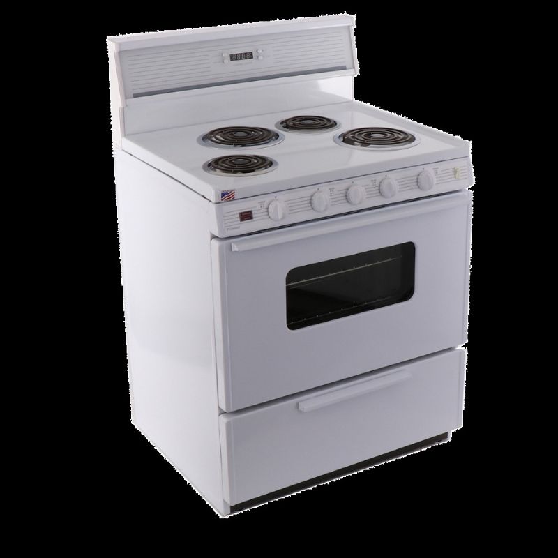 Photo 1 of 30 Inch Freestanding Electric Range with 4 Coil Elements, 3.9 cu. ft. Capacity, 2 Adjustable Oven Racks