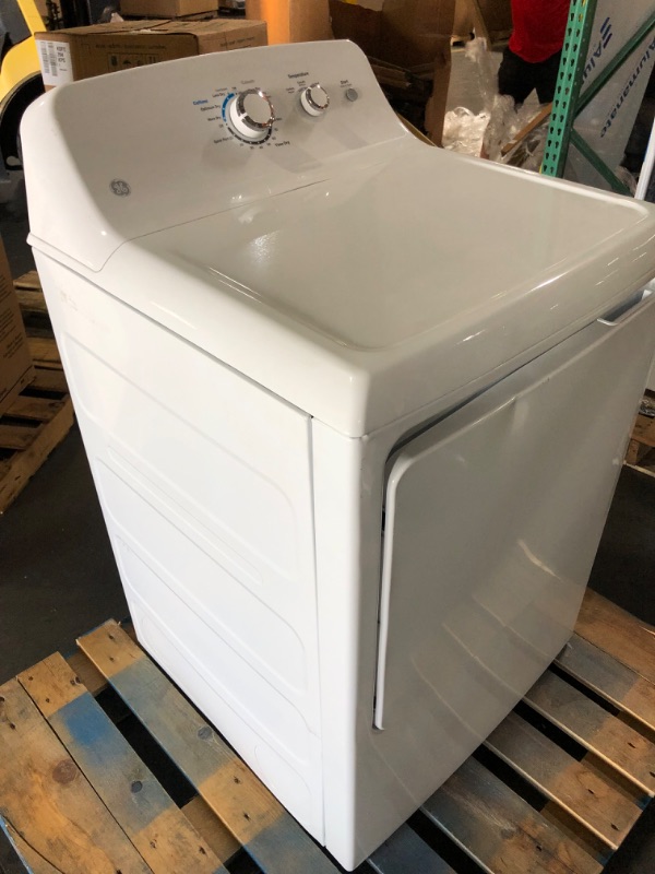 Photo 3 of **damaged**GE 7.2-cu ft Electric Dryer (White)
