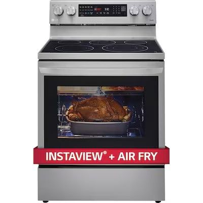 Photo 1 of ***DAMAGED - UNTESTED - SEE NOTES***
LG InstaView AirFry 30-in Smooth Surface 5 Elements 6.3-cu ft Self-Cleaning Air Fry Convection OveN