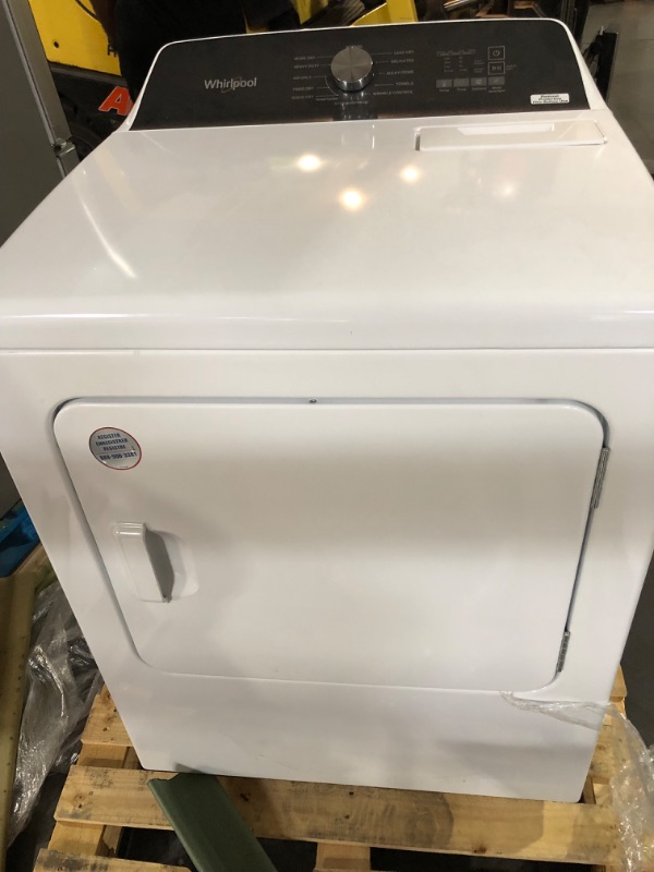 Photo 3 of Whirlpool 7-cu ft Side Swing DoorSteam Cycle Gas Dryer (White)