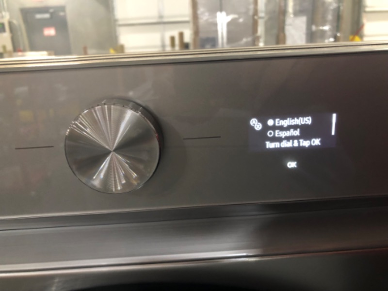 Photo 2 of Samsung Bespoke 5.3-cu ft High Efficiency Stackable Steam Cycle Smart Front-Load Washer (Silver Steel) ENERGY STAR