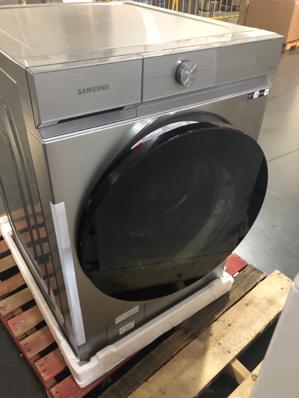 Photo 6 of Samsung Bespoke 5.3-cu ft High Efficiency Stackable Steam Cycle Smart Front-Load Washer (Silver Steel) ENERGY STAR