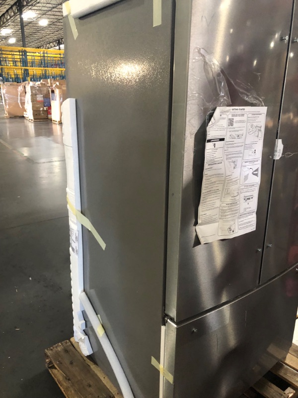 Photo 6 of **DEEP SCRATCH ON FRONT, MINOR SCRATCHES ALL OVER** COSMETIC DAMAGE ONLY** Whirlpool 26.8-cu ft French Door Refrigerator 