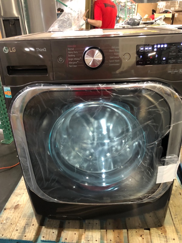 Photo 2 of 5.2 cu. ft. Mega Capacity Smart wi-fi Enabled Front Load Washer with TurboWash® and Built-In Intelligence SN:307KWBYLR253 MODEL #: WM8900HBA