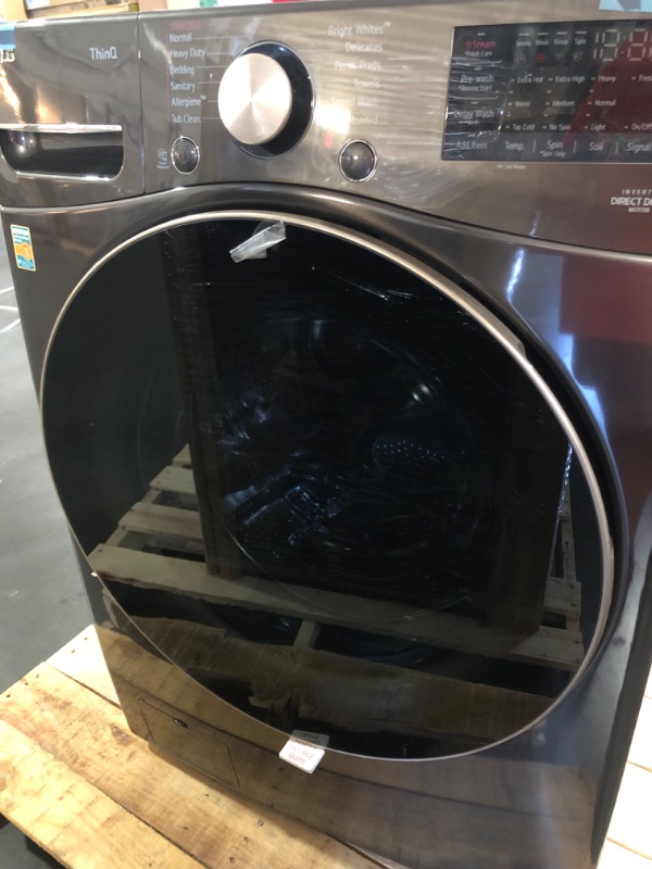 Photo 2 of *LIKE NEW* 4.5 cu. ft. Ultra Large Capacity Smart wi-fi Enabled Front Load Washer with TurboWash™ 360° and Built-In Intelligence MODEL #: WM4000HBA SERIAL #: 305WYK0V130