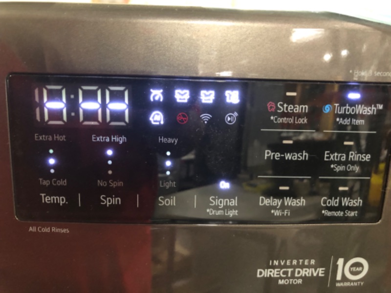 Photo 5 of 5.2 cu. ft. Mega Capacity Smart wi-fi Enabled Front Load Washer with TurboWash® and Built-In Intelligence MODEL #: WM8900HBA SERIAL #: 307KWELLR340