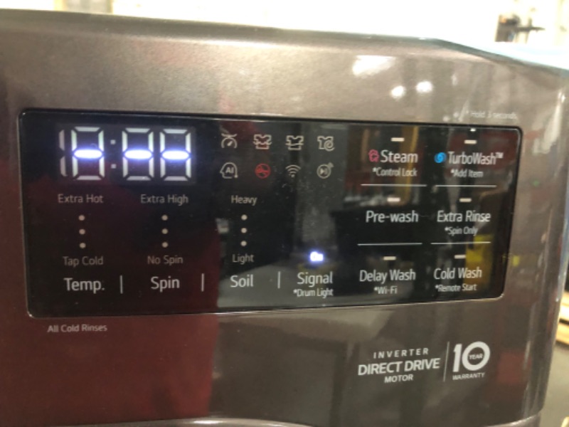 Photo 3 of 5.2 cu. ft. Mega Capacity Smart wi-fi Enabled Front Load Washer with TurboWash® and Built-In Intelligence MODEL #: WM8900HBA SERIAL #: 307KWELLR340