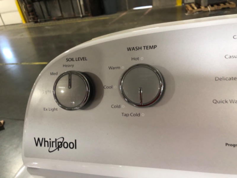 Photo 4 of *MINOR SCRATCHES SEE LAST TWO PHOTOS*
3.5 cu. ft. Top Load Washer with the Deep Water Wash Option MODEL #:WTW4816FW3 SERIAL #: CC3109719