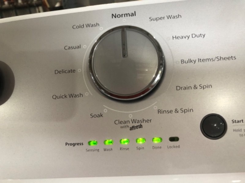 Photo 5 of *MINOR SCRATCHES SEE LAST TWO PHOTOS*
3.5 cu. ft. Top Load Washer with the Deep Water Wash Option MODEL #:WTW4816FW3 SERIAL #: CC3109719