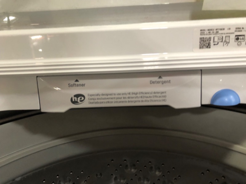 Photo 9 of *MINOR SCRATCH SEE LAST PHOTO*
4.8 cu. ft. Mega Capacity Top Load Washer with 4-Way™ Agitator & TurboDrum™ Technology MODEL #: WT7155CW SERIAL #: 308TNHM1M481