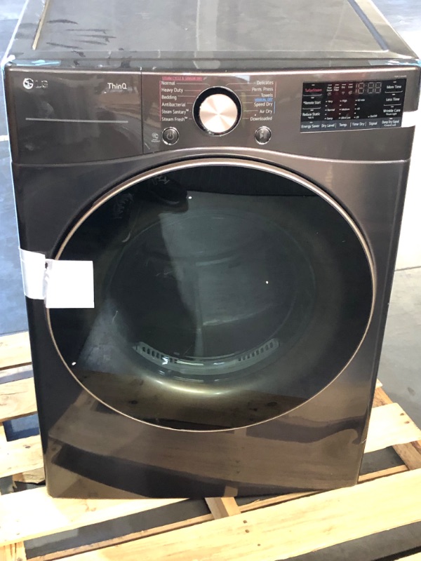 Photo 2 of LG 7.4 cu. ft. Ultra Large Capacity Smart wi-fi Enabled Front Load Electric Dryer with TurboSteam™ and Built-In Intelligence