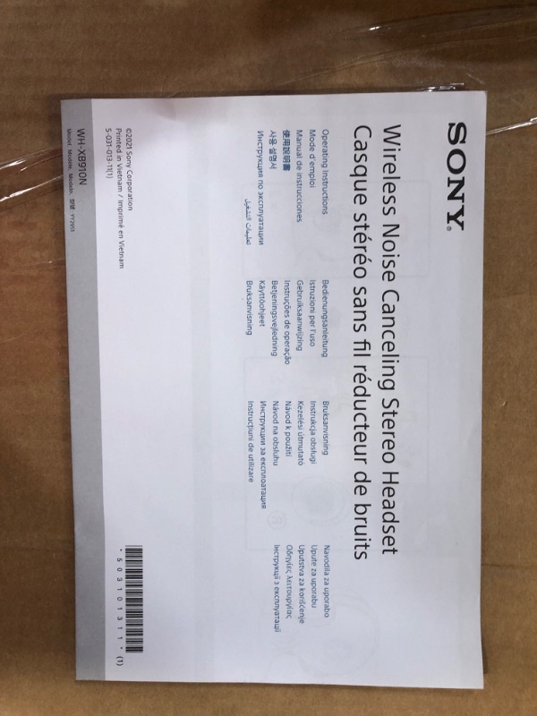 Photo 4 of Sony WH-XB910NNoise Cancelling Headphones, Wireless Bluetooth Over the Ear Headset with Microphone and Alexa Voice Control, Black