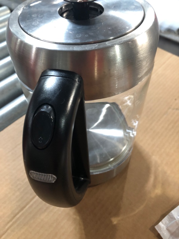 Photo 3 of ***READ NOTES***7-Cup 1.7 l Silver Glass Electric Kettle with ProntoFill Technology-Fill Up with Lid On