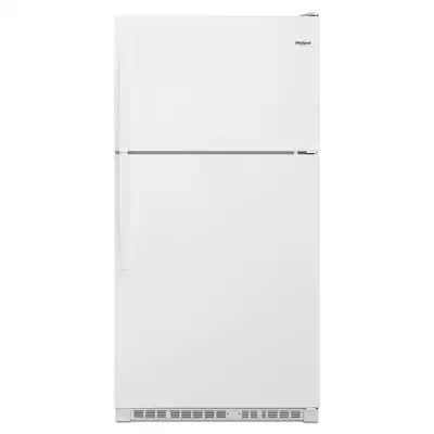 Photo 1 of ***DAMAGED - SEE NOTES***
Whirlpool 20.5-cu ft Top-Freezer Refrigerator (Fingerprint Resistant Stainless Steel)