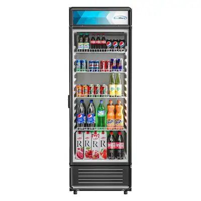 Photo 1 of KoolMore 24-in W 450-Can Capacity Commercial Black Built-In/Freestanding Beverage Refrigerator with Glass Door