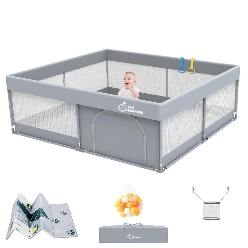 Photo 1 of Baby Playpen with Mat,71x59 Inches Extra Large Playpen for Babies and Toddlers Indoor
