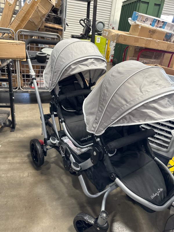 Photo 2 of Dream On Me, Track Tandem Stroller- Face to Face Edition in Light Grey, Gray