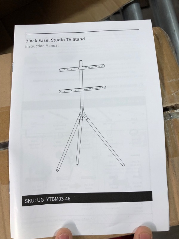 Photo 2 of UPGRAVITY Easel TV Stand with Tripod Base for 45-65 inch