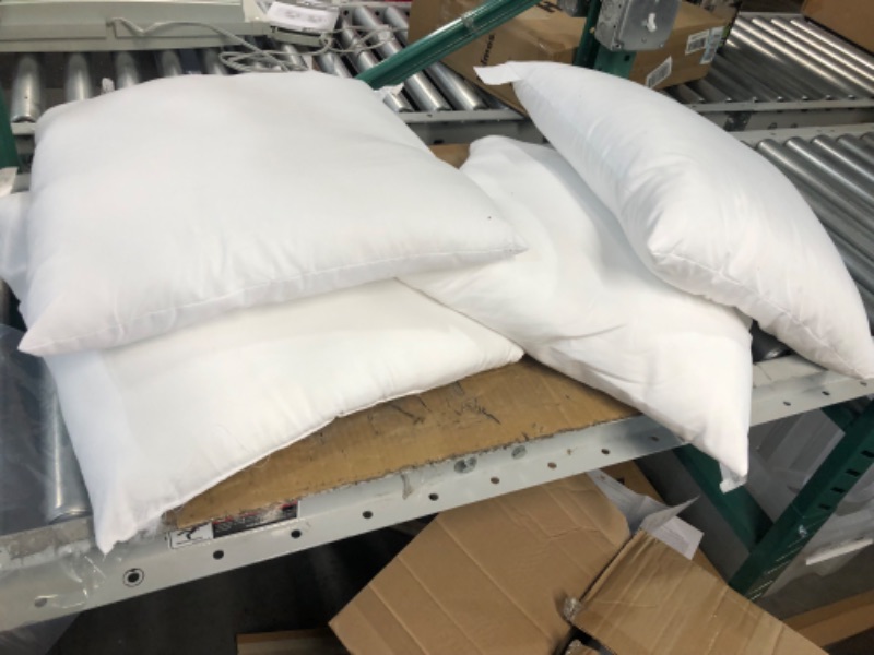 Photo 2 of  4 Packs 18" x 18" Premium White Throw Pillow