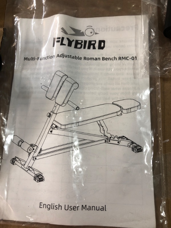 Photo 5 of (Used SEE NOTES) FLYBIRD Adjustable Bench Regular/Roman Chair B-roman red