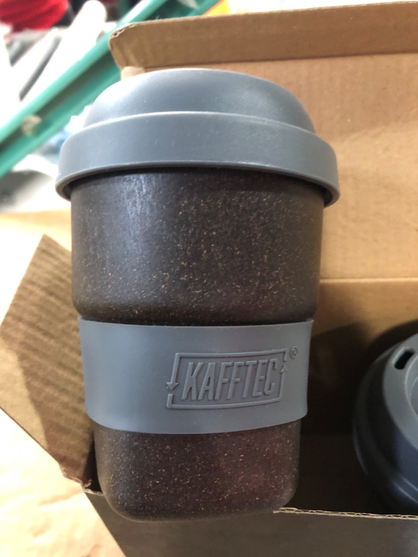 Photo 3 of (Stock photo for reference only) KAFFTEC (4 pack Coffee Tumbler Travel Coffee Mug, 10 Oz Brown & Grey