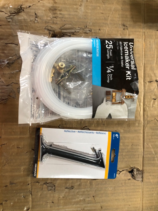 Photo 1 of Eastman Ice Maker Installation Kit with Brass Inserts, 1/4 Inch Compression, 25 Foot and House number bundle