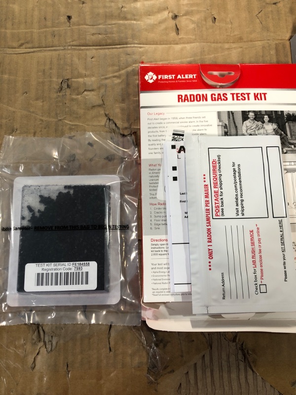 Photo 2 of ( new open box) First Alert Radon Gas Test Kit, RD1