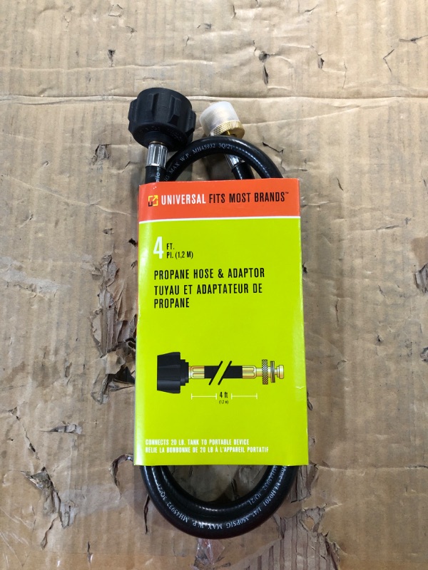 Photo 2 of Char-Broil 4-Foot Hose and Adapter, Black