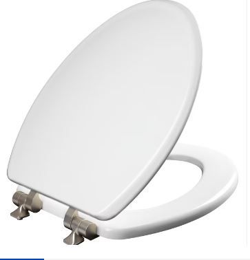 Photo 1 of (used - See notes) Mansfield Wood White Elongated Soft Close Toilet Seat