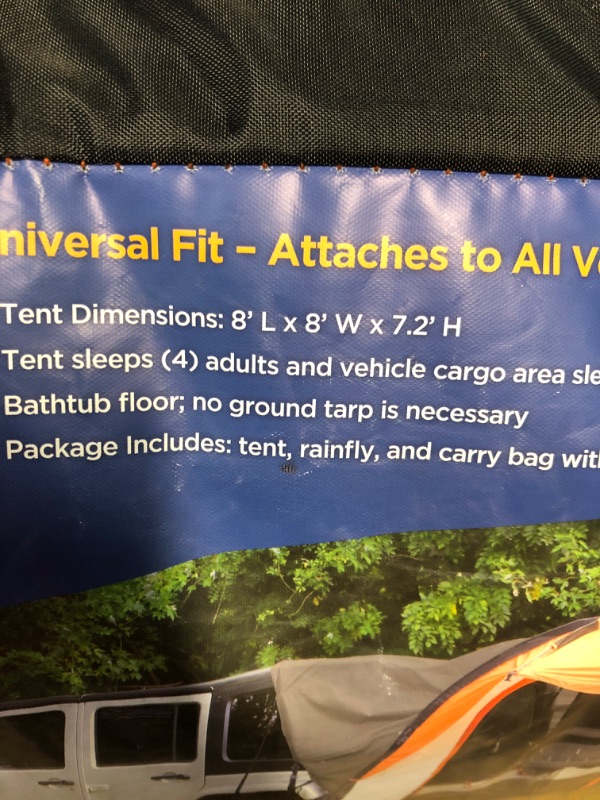 Photo 4 of ( SEE NOTES ) Rightline Gear SUV Tent, Sleeps Up to (6)