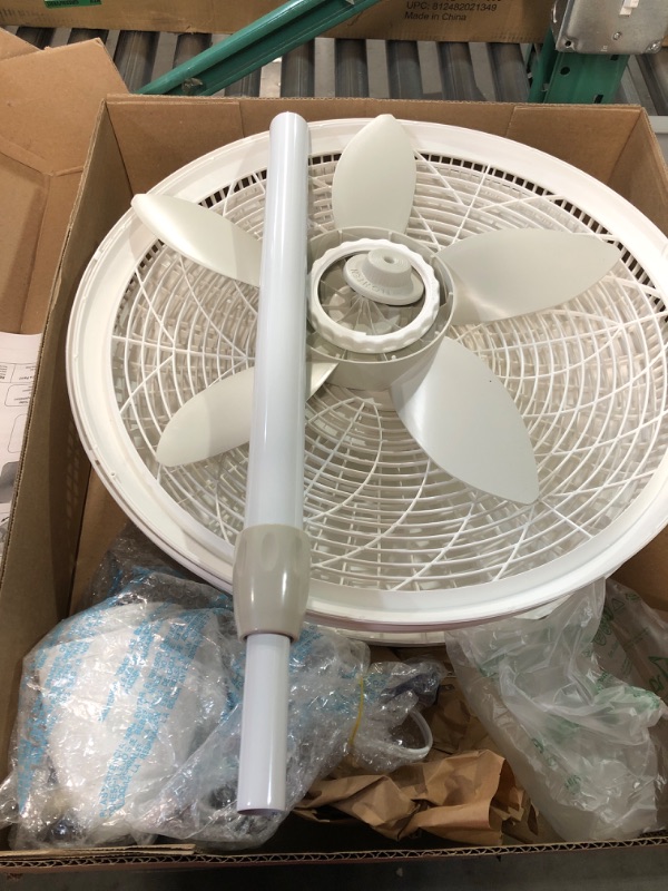 Photo 4 of (Used - see notes) Lasko, White 1820 18? Oscillating Movement Tilt-back Fan Head,